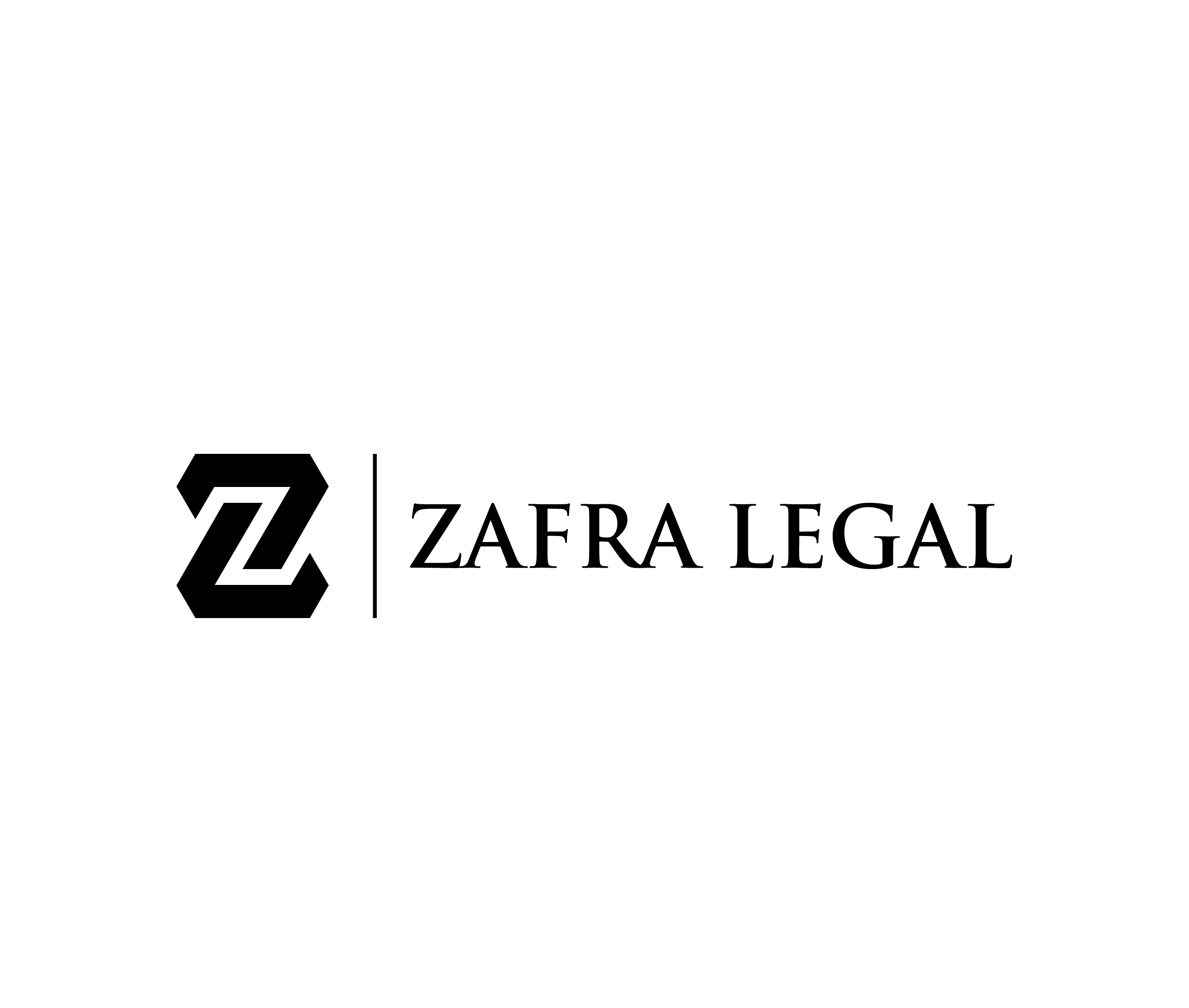 Zafra Legal All Black Logo – Transparent PNG